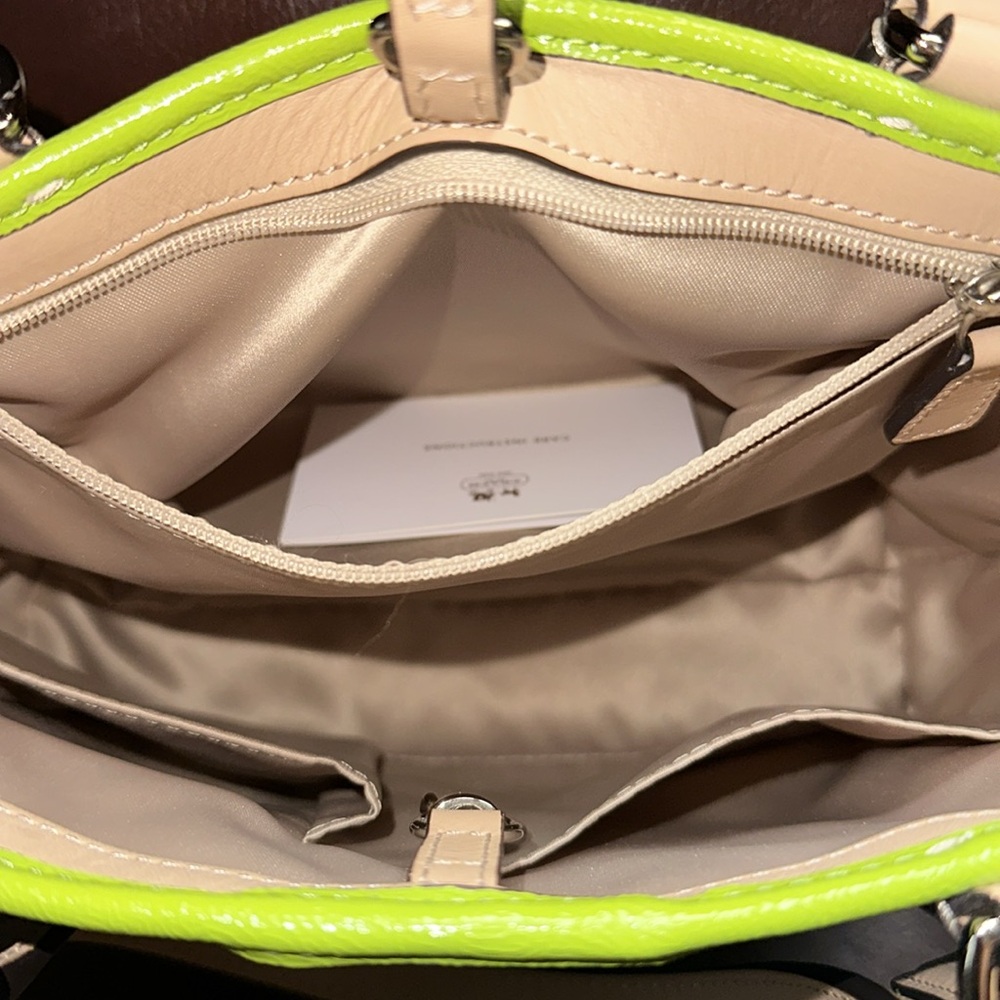 🔥🔥🔥Vintage New Coach Blue and Green Signature Small Tote Bag - Picture 9 of 11